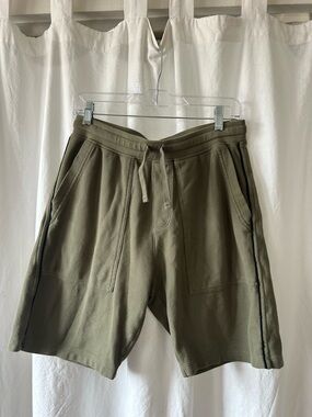 ATM Anthony Thomas Melillo Olive Green Athletic Drawstring Shorts